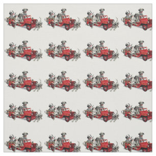 Dalmatian Pups with Fire Truck Fabric
