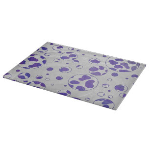 Dalmatian Purple and White Polka Dot Cutting Board