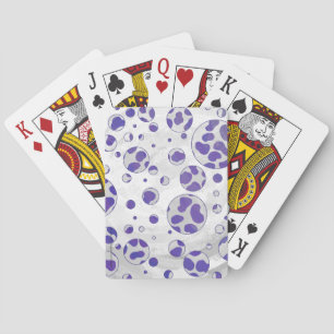 Dalmatian Purple and White Polka Dot Playing Cards