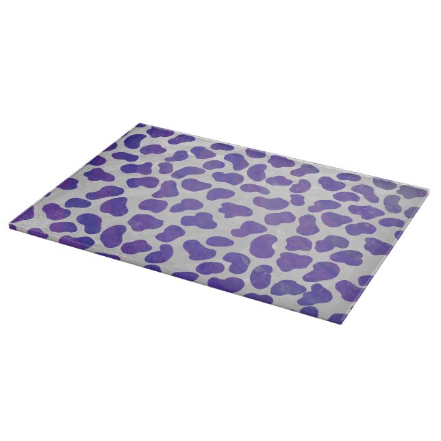 Dalmatian Purple and White Print Cutting Board (Corner)