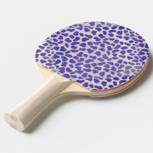 Dalmatian Purple and White Print Ping Pong Paddle