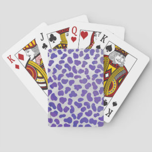 Dalmatian Purple and White Print Playing Cards