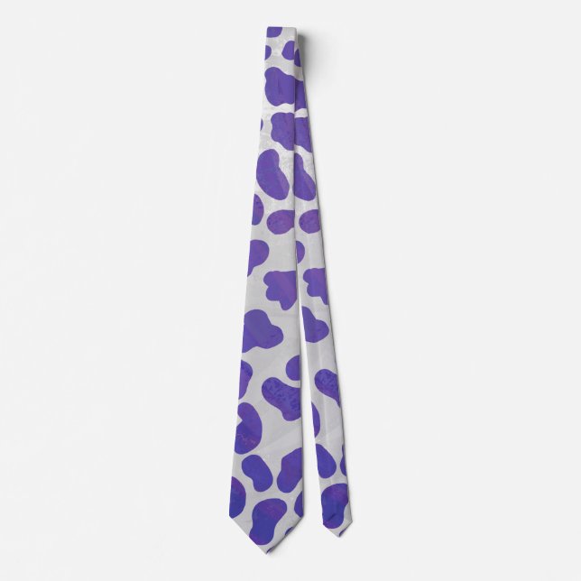 Dalmatian Purple and White Print Tie (Front)