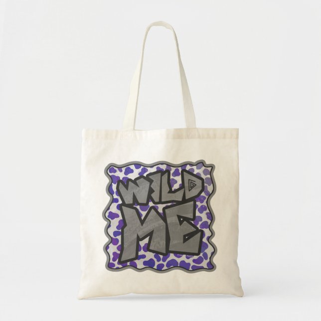 Dalmatian Purple and White Print Tote Bag (Front)