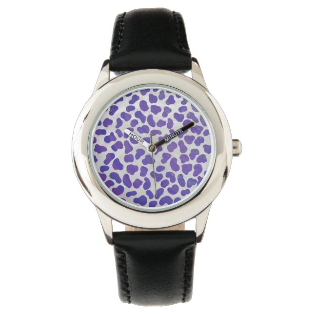 Dalmatian Purple and White Print Watch (Front)
