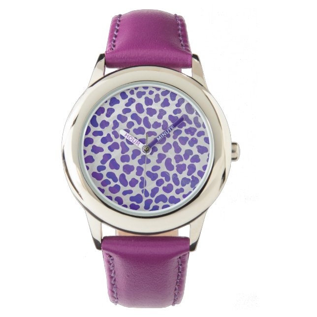 Dalmatian Purple and White Print Watch (Front)