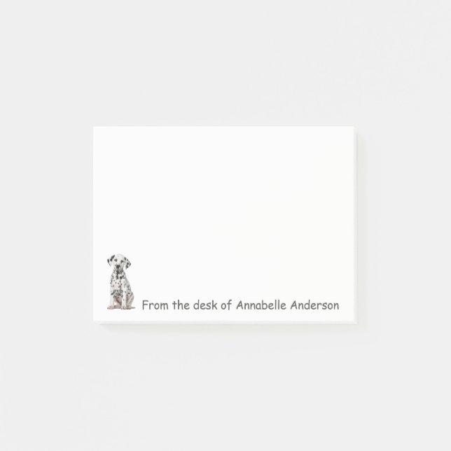 Dalmatian Realistic Personalise Post-it Notes (Front)