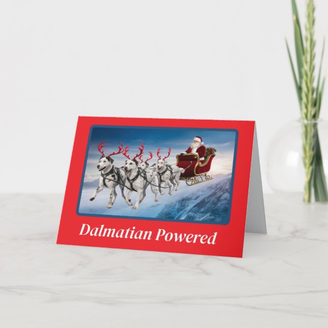 Dalmatian Reindeer Card (Front)
