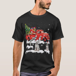 Dalmatian Riding Red Truck Merry Christmas X-mas U T-Shirt
