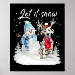 Dalmatian Santa Dog Christmas Snowman Xmas Pajama  Poster<br><div class="desc">Dalmatian Santa Dog Christmas Snowman Xmas Pajama</div>