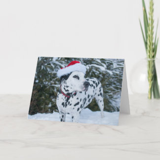 Dalmatian Santa Greeting Card