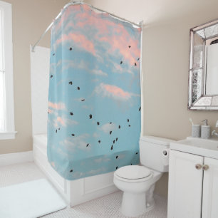Dalmatian Sky Print Shower Curtain