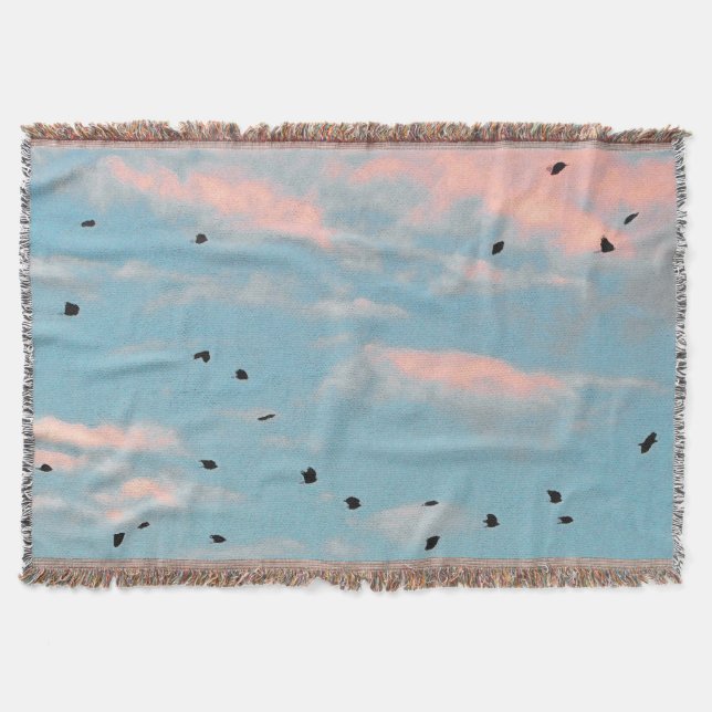 Dalmatian Sky Print Throw Blanket (Front)