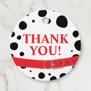 Dalmatian Spots Birthday Thank You Favour Tags