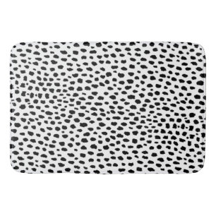 Dalmatian Spots (black/white) Bath Mat