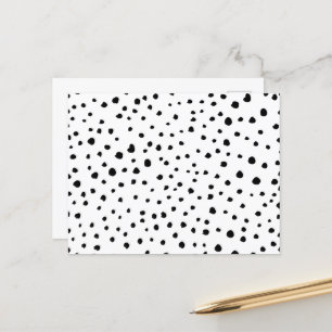 Dalmatian Spots, Dalmatian Dots, Black and White Postcard