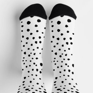 Dalmatian Spots, Dalmatian Dots, Black and White Socks