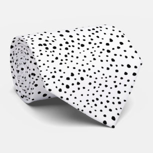 Dalmatian Spots, Dalmatian Dots, Black and White Tie