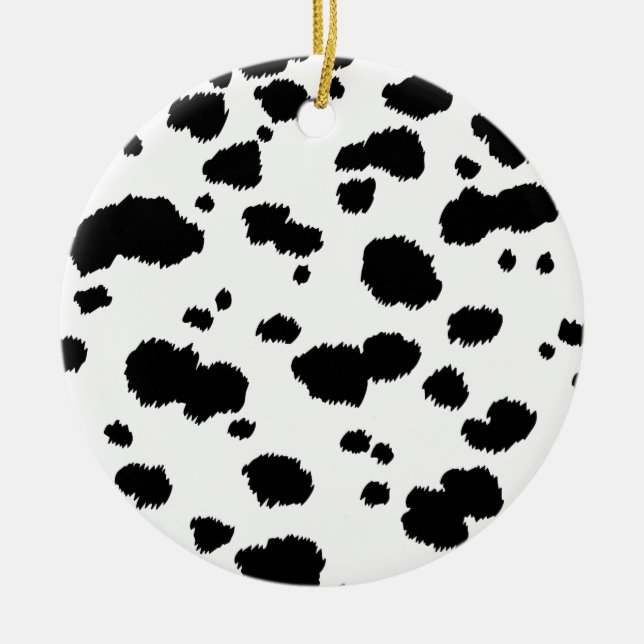 Dalmatian Spots Pattern Dog Dalmation Spot Dots Ceramic Tree Decoration (Front)