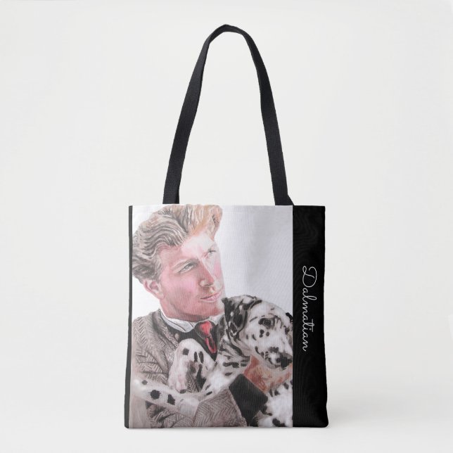 Dalmatian Spotty Dog Cute Spots Dogs Tote Bag (Front)