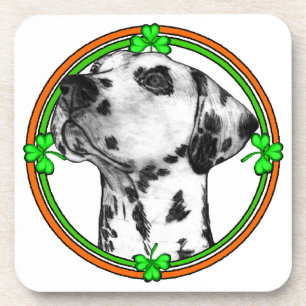 Dalmatian St Patricks Day Coaster