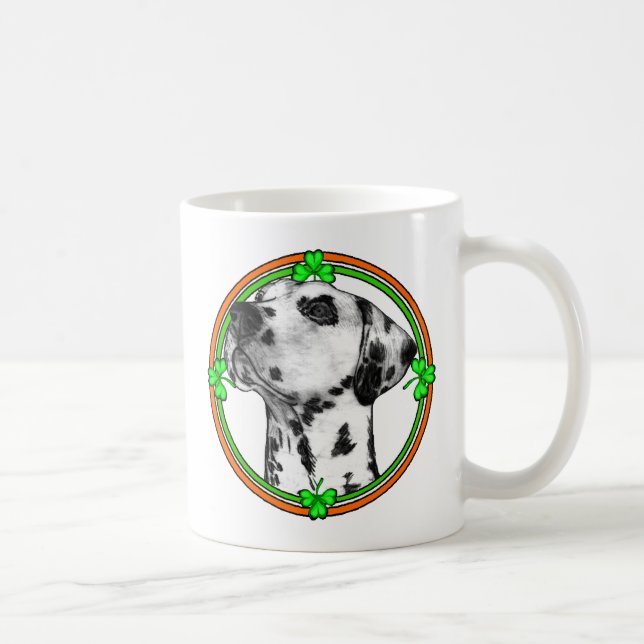 Dalmatian St Patricks Day Coffee Mug (Right)