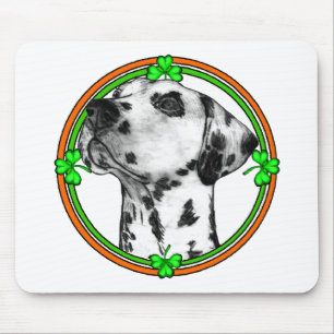 Dalmatian St Patricks Day Mouse Pad