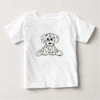 Dalmatian stuffed dog drawing outline simple black
