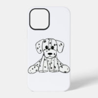 Dalmatian stuffed dog drawing outline simple black
