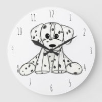 Dalmatian stuffed dog drawing outline simple black