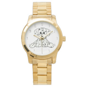 Dalmatian stuffed dog drawing outline simple black watch