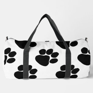 Dalmatian Style Dog Paws Athletic Travel Duffle Bag