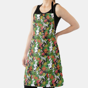 Dalmatian Tropical Floral Jungle Dog Pattern Apron