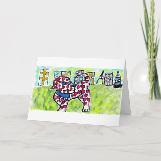 Dalmatian valentine holiday card (Front)