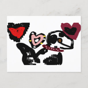 Dalmatian valentine  postcard