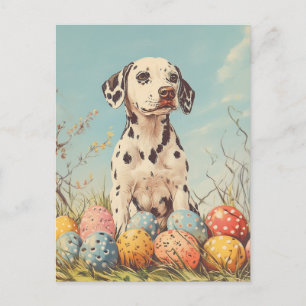 Dalmatian Vintage Easter Postcard