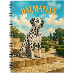 Dalmatian, Vintage Watercolor Dog Art Notebook