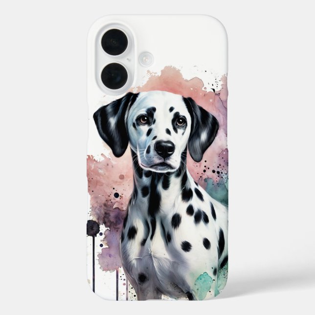Dalmatian Watercolor Art  Case-Mate iPhone Case (Back)