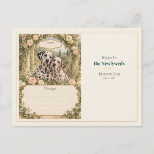 Dalmatian Wedding Guest Book Wishes Postcard