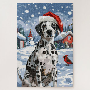 Dalmatian Winter Wonderland Christmas Joy Jigsaw Puzzle
