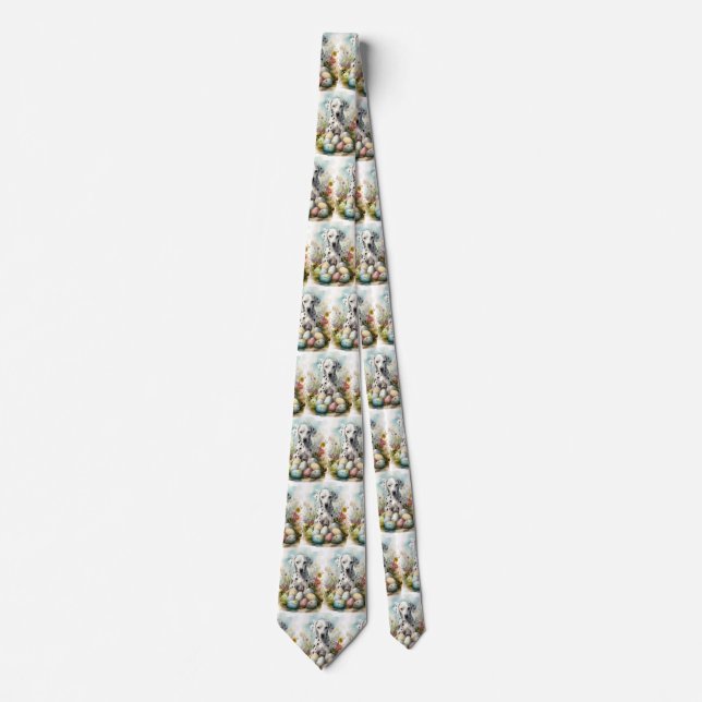 Dalmatian with Easter Eggs Tie (Front)