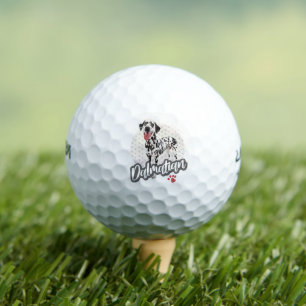 Dalmatian With Paw Vintage Dog Lovers Design Golf Balls