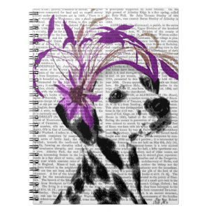 Dalmatian With Purple Fascinator Spiral Notebook
