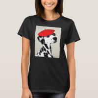Dalmatian With Red Beret