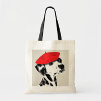 Dalmatian With Red Beret
