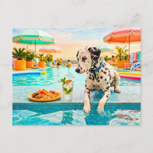 Dalmatian with snack postcard