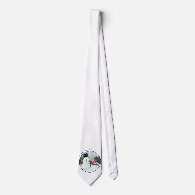 Dalmatian with Snowman Tie (Front)