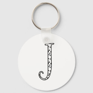 Dalmatians Dots J Key Ring