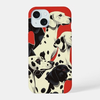 Dalmatians in Formation | Bold Dog Art iPhone 15 Case