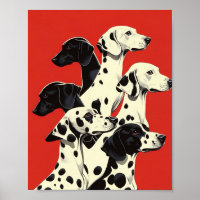 Dalmatians in Formation Print | Bold Dog Art